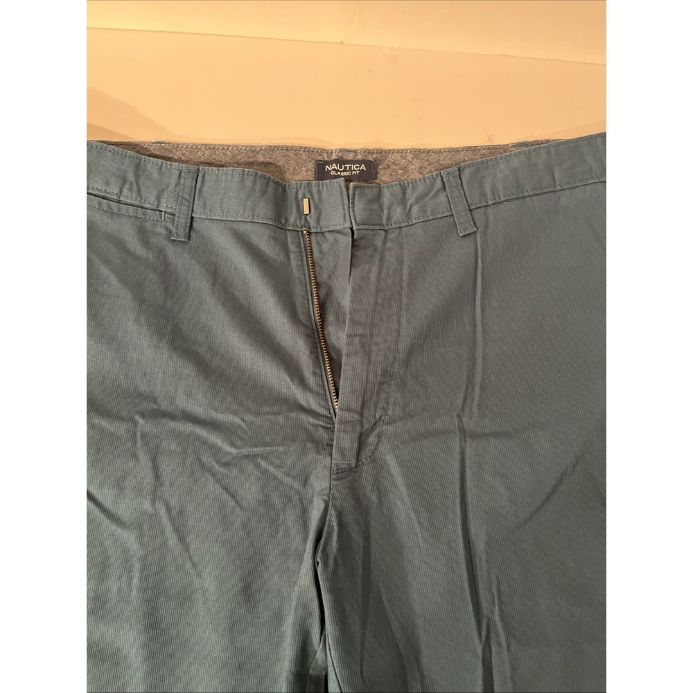 Nautica Classic Fit Men's Corduroy Pant Blue 40 x 30 Straight Leg